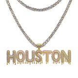 CUSTOM CROWN LAYER LETTER NECKLACES
