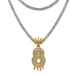 CUSTOM CROWN LAYER LETTER NECKLACES