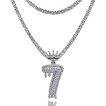 CUSTOM CROWN LAYER LETTER NECKLACES