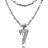 CUSTOM CROWN LAYER LETTER NECKLACES