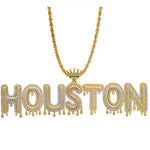CUSTOM CROWN LAYER LETTER NECKLACES