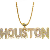 CUSTOM CROWN LAYER LETTER NECKLACES