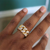 DIAMOND CUBAN RING *NEW*