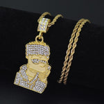 MICRO DIAMOND CUSTOM BART NECKLACE *NEW*