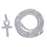 AA+ ANKH // TENNIS CHAIN IN WHITE GOLD *BUNDLE DEAL*