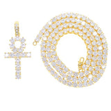 AA+ ANKH // TENNIS CHAIN IN YELLOW GOLD *BUNDLE DEAL*