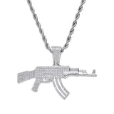 PAVED DIAMOND AK NECKLACE *NEW*