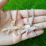 PAVED DIAMOND AK NECKLACE *NEW*